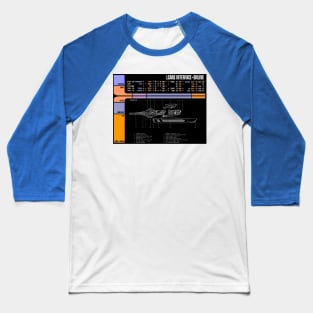 Computer Readout Showing U.S.S. Reliant Star Ship Profile Baseball T-Shirt